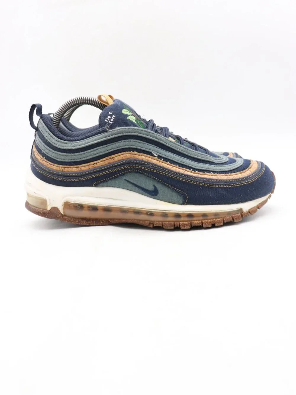 Nike Air Max 97 SE Men's Size 8 Blue Cork White Athletic Running Shoes Sneakers